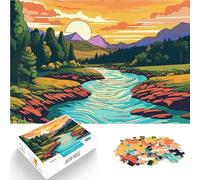 Beautiful Valley MountainJigsaw Puzzles for teenagers 1000 Piece Challenging Game Toys Enhance love between couples 38x26cm