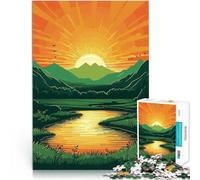 Beautiful Valley MountainJigsaw Puzzles for teenagers 1000 Pieces Brain Teaser for is ideal as a gift for the whole family 38x26cm