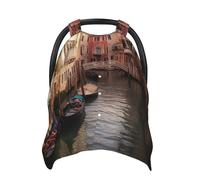 Beautiful Venice Canal View Baby Car Seat Canopy Cover, Multi Use Breathable Nursing Breastfeeding Covers for Mom Soft Stroller Sun Shade Newborn Shower Gift