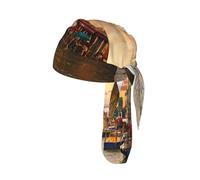 Beautiful Venice Canal View Print Helmet Cap Quick Dry Cycling Skull Wrap Breathable Polyester Adjustable Adult Summer Beanie