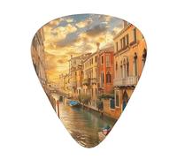 Beautiful Venice Canal View Printed Guitar Picks 12-Piece Set - Comfortable, Versatile Plectrum for All Guitar Styles & Players