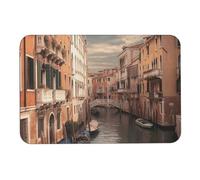 Beautiful Venice Canal View Stone Bath Mats Beautiful Venice Canal View Diatomaceous Earth Bath Mat Super Absorbent Bathroom Floor Mat Quick Drying Shower Mat for Shower Bathtub Bathroom Accessory