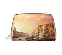 Beautiful Venice Canal View Travel-Ready Makeup Organizer, Portable Toiletry Bag for Women