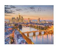 Beautiful View of Frankfurt am Main at Dusk，1000 Piece Paper Puzzle for An Unforgettable Family Activity - Suitable for All Ages（50x70cm）-W83
