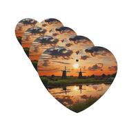 Beautiful view of the Netherlands Car Air Fresheners Cards 4 Pcs Hanging Fragrance Scented Cards Long-Lasting Car Aromatherapy Tablets for Wardrobe Bathroom Car Interior Mirror Pendant Gifts
