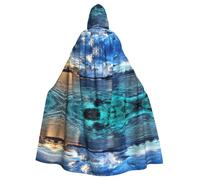 Beautiful View Of The Sea Hooded Cloak Wizard Cape Grim Reaper Vampire Party Halloween Adult Cosplay Stage Costumes