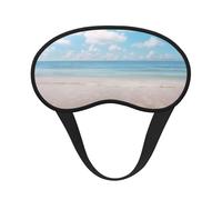 Beautiful View of The Sea Print Black Out Eye Mask for Sleeping Airplane, Sleep Mask Polyester for Home and Travel