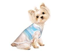 Beautiful View of The sea Print Dog Shirt Summer Pet T-Shirts Stretchy Cats Dogs Tee Shirt Sleeveless Tank Top Dog Vest