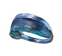 Beautiful view of the sea Printed sports sweatband suitable for running, cycling, fitness and yoga, moisture wicking headband