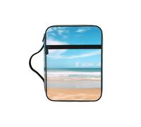Beautiful View Of The Sea1 Print Book Protector Holder Case, Study Bible Carrying Case With Multiple Internal Compartments