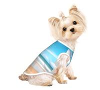 Beautiful View of The sea1 Print Dog Shirt Summer Pet T-Shirts Stretchy Cats Dogs Tee Shirt Sleeveless Tank Top Dog Vest