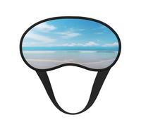 Beautiful View of The Sea2 Print Black Out Eye Mask for Sleeping Airplane, Sleep Mask Polyester for Home and Travel
