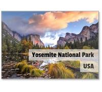 Beautiful View of Yosemite National Park at Sunset in California Fridge Magnet