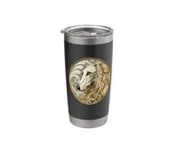 Beautiful Vintage Art Deco Russian Wolfhound Lover Stainless Steel Insulated Tumbler