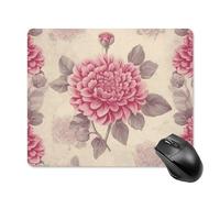 Beautiful Vintage Flower Mouse Pad Non-Slip & Waterproof Mousepad for Desk, Ultra Thin Rectangle Mouse Mat for Office, Gaming, 18 * 22cm
