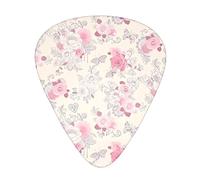 Beautiful Vintage Pink Flower Guitar Picks - Guitar Accessories - Guitar Picks For Acoustic Guitar Electric Guitar Bass Guitar For Men Women Professional Guitarist Musicians And Beginner