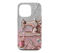 Beautiful Vintage Sewing Machine Crafter Maker Design Case for iPhone 13 Pro