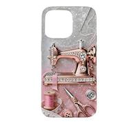 Beautiful Vintage Sewing Machine Crafter Maker Design Case for iPhone 15 Pro Max