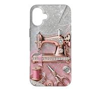 Beautiful Vintage Sewing Machine Crafter Maker Design Case for iPhone 16 Plus