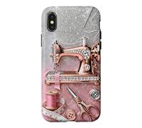 Beautiful Vintage Sewing Machine Crafter Maker Design Case for iPhone X/XS