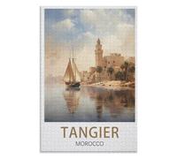 Beautiful Wall Decoration Painting，Tangier Morocco，Adults 1000 Piece Jigsaw Puzzle- Christmas，38x26，paper puzzle，AA-1227