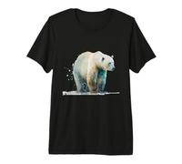 Beautiful Watercolor Polar Bear Portrait Premium T-Shirt