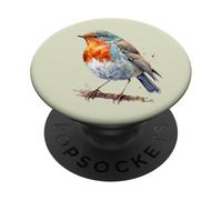 Beautiful Watercolor Robin Portrait PopSockets Adhesive PopGrip