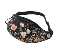 Beautiful Watercolor Wildflower Fanny Pack Garden Blooming Flowers Crossbody Bag Colourful Wildflowers Hands-Free Bag Tourists 14X35CM