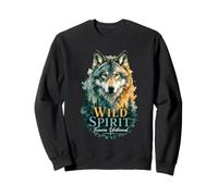 Beautiful Watercolor Wolf Nature Lover Art Gift Sweatshirt