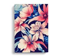 Beautiful Watercolour Flowers No.1 Canvas Print | Gallery Wrapped 30mm Frame Wall Art | 30x20 inches | Ready to Hang | Modern Floral Picture | Living Room Bedroom Lounge Office