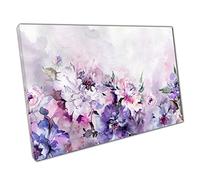 Beautiful Watercolour Pink Purple Toned Peony Flower Floral Illustration Wall Art Print On Canvas Picture For Home Office Decor 76x51cm (30x20In)