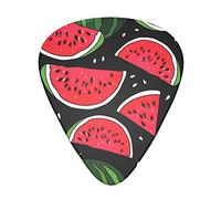 Beautiful Watermelon Prints Guitar Plectrums 12 Pieces Set - Comfortable In The Hand With Smooth Edges Three Thicknesses To Match