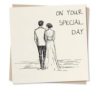Beautiful Wedding Card For A Happy Couple - Engagement, Celebration, Special Day - Love, Romance, Heartfelt - For a Husband and Wife, Partnership