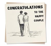Beautiful Wedding Card For a Special and Happy Couple - Engagement, Celebration - Love, Romance, Heartfelt - For a Husband and Wife, Partnership