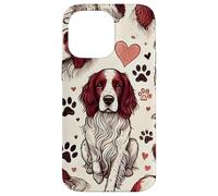 Beautiful Welsh Springer Spaniel Dogs Pattern Cute Spaniels Case for iPhone 14 Pro Max