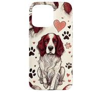 Beautiful Welsh Springer Spaniel Dogs Pattern Cute Spaniels Case for iPhone 15 Pro Max