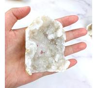 Beautiful White Agate geode Tower Crystal Obelisk Stone Home Decoration Gift (Size : 100-120g) Gemstone Stone