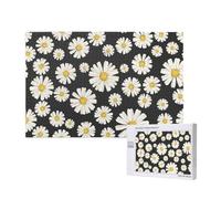 Beautiful White Daisies,1000 Pieces Wooden Jigsaw Family Game Jigsaw Puzzles for Adults Teens Home Decor