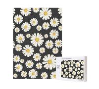 Beautiful White Daisies,300 Pieces Wooden Jigsaw Family Game Jigsaw Puzzles for Adults Teens
