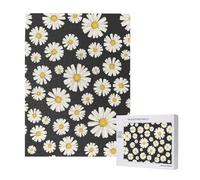 Beautiful White Daisies,500 Pieces Wooden Jigsaw Family Game Jigsaw Puzzles for Adults Teens