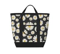 Beautiful White Daisies,Lunch Bags Large Capacity Insulated Tote Bag For Women Men Work Picnic Travel