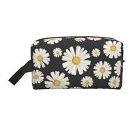 Beautiful White DaisiesLarge Capacity Cosmetic Organizer,Travel Makeup Bag for Women