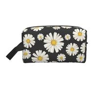 Beautiful White DaisiesMakeup Trave Bag for Women,Cosmetic Large Capacity Organizer