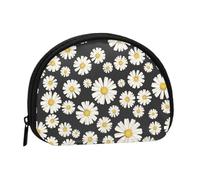 Beautiful White DaisiesSmall Makeup Sanitary Napkin Storage Bag,Women's Cosmetic Coin Purse