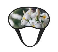 Beautiful White Frangipani Wake Plumeria Flowers, Full Eye Covers Light Blocking Eye Masks Blackout Sleep Eye Muffs