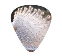 Beautiful white peacock Patterned Guitar Picks - 12-Piece Set with 3 Different Thicknesses, Suitable for Electric and Acoustic Guitars