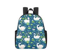 Beautiful White Swans and Water School Backpack 12.40x5.12x14.17inch Back Packs Multipurpose Casual Backpacks for School Business Travel School,Office