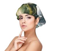 Beautiful White Swans on The Lake Bonnet for Hair Protection, Sleep Cap for Women and Men, Soft Satin Sleep Cap with Elastic Band Black, Black, One size