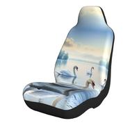Beautiful White Swans On The Lake Print Auto Seats Protectors Set Of 2 Universal Auto Seats Cover Easy Clean Car Seat Protector For Women Four Seasons Suv