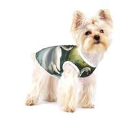 Beautiful White Swans on The Lake Print Dog Shirt,Dog Shirt Vest for Small Breeds Like Chihuahuas,Yorkies, and Puppies